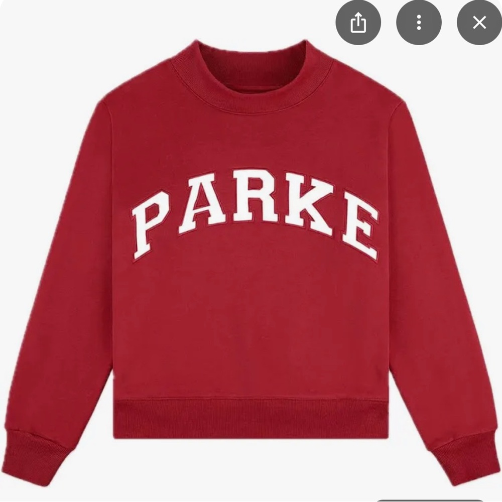 Parke red mockneck sweatshirt